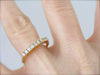 One of a Set: Tall, High Set Diamond Band in Yellow Gold