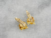Fantastic Yellow Gold Leaf Earrings, Yellow Gold Earrings