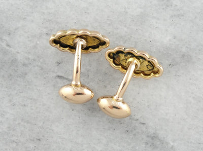 Antique Yellow Gold Cufflinks, Ready to Engrave