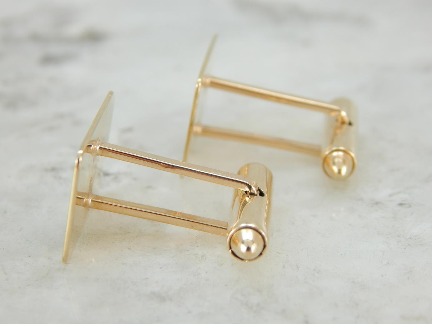 Gemelos de oro con monograma "G" para caballero, hermosas galas