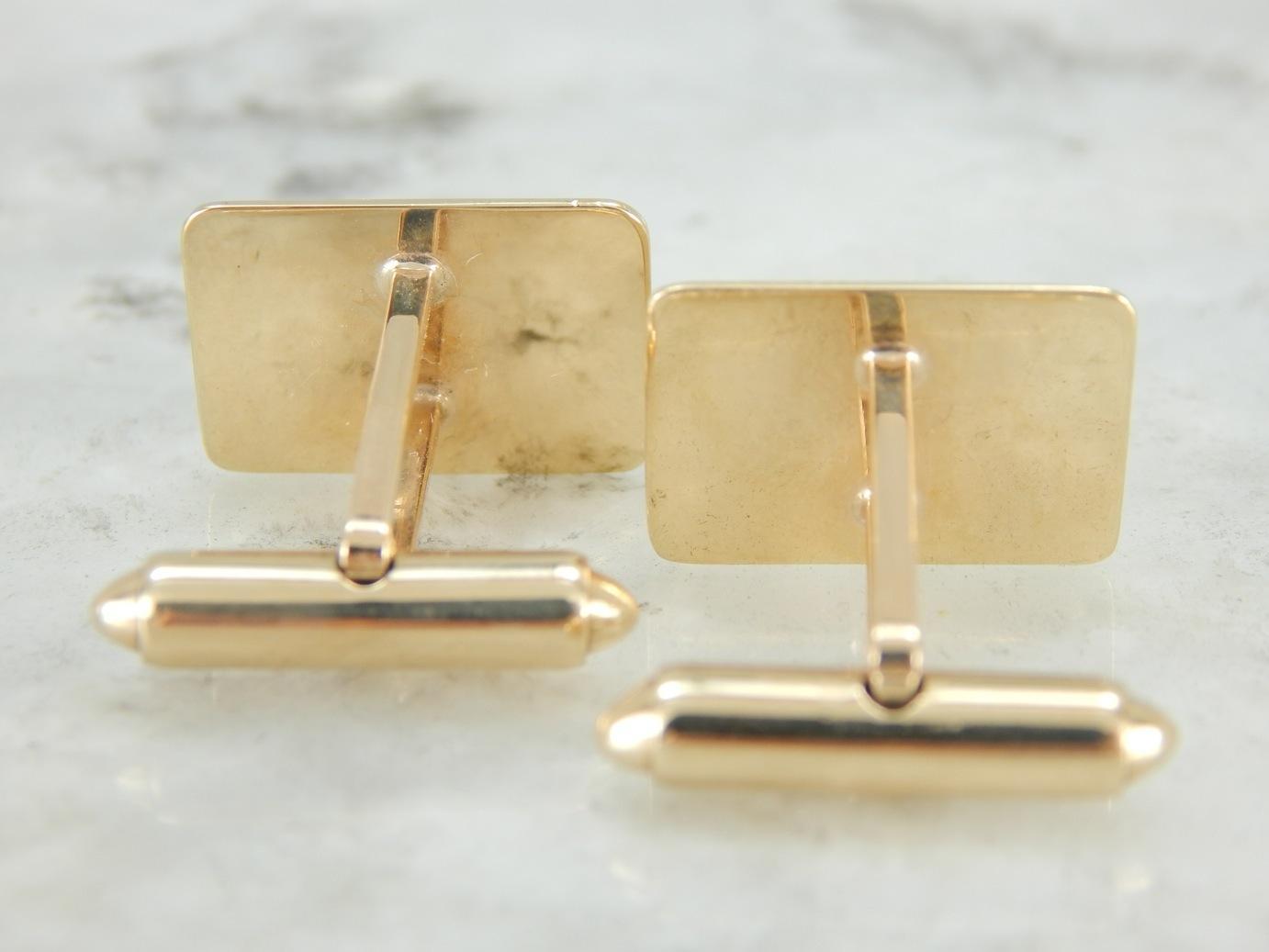 Gemelos de oro con monograma "G" para caballero, hermosas galas