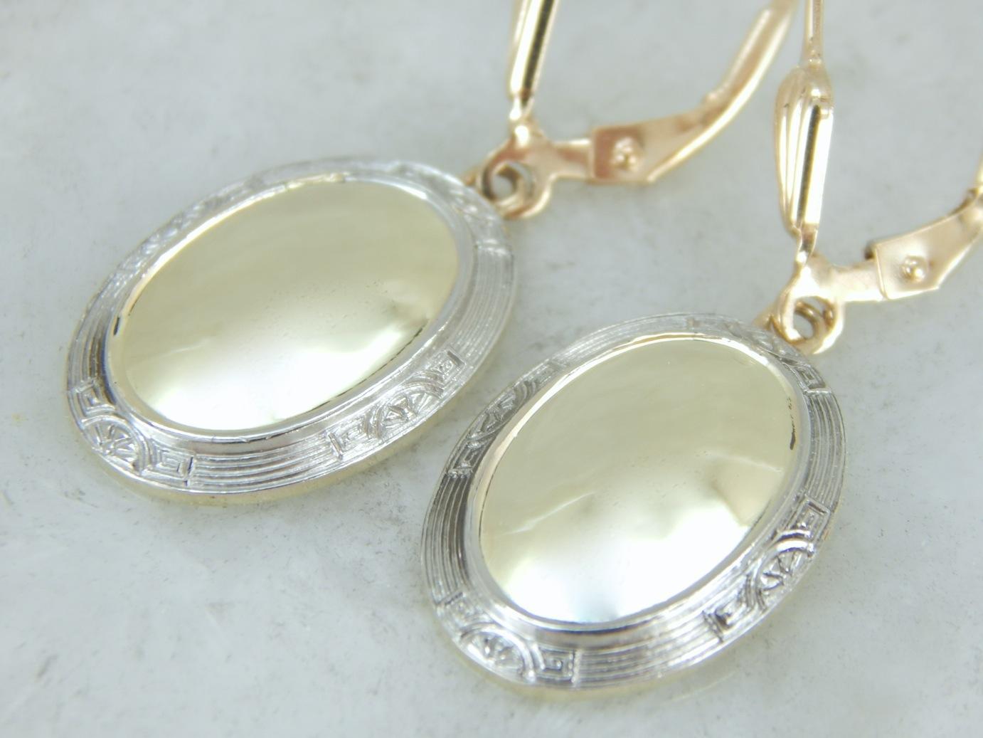 Retrofitted Antique Cufflink Earrings with Room for Monogram