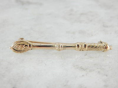 Polished Yellow Gold Victorian Brooch