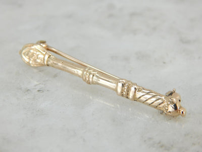 Polished Yellow Gold Victorian Brooch