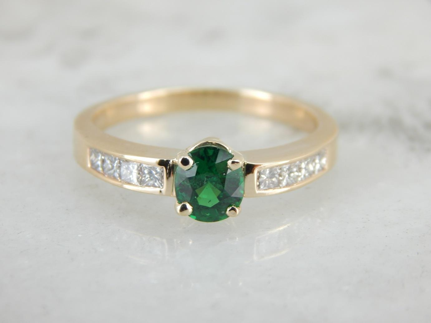 One-Carat Marquise Tsavorite Green Garnet Puzzle Ring - Puzzle Rings,  Engagement Puzzle Rings, Posy Rings, Celtic Wedding Bands