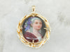 Noble Women, Painted Enamel and Pearl Pendant