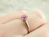 Perfectly Pink Sapphire and Platinum Engagement Ring