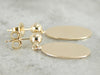 Simple, Sophisticated Gold Oval Drop Earrings