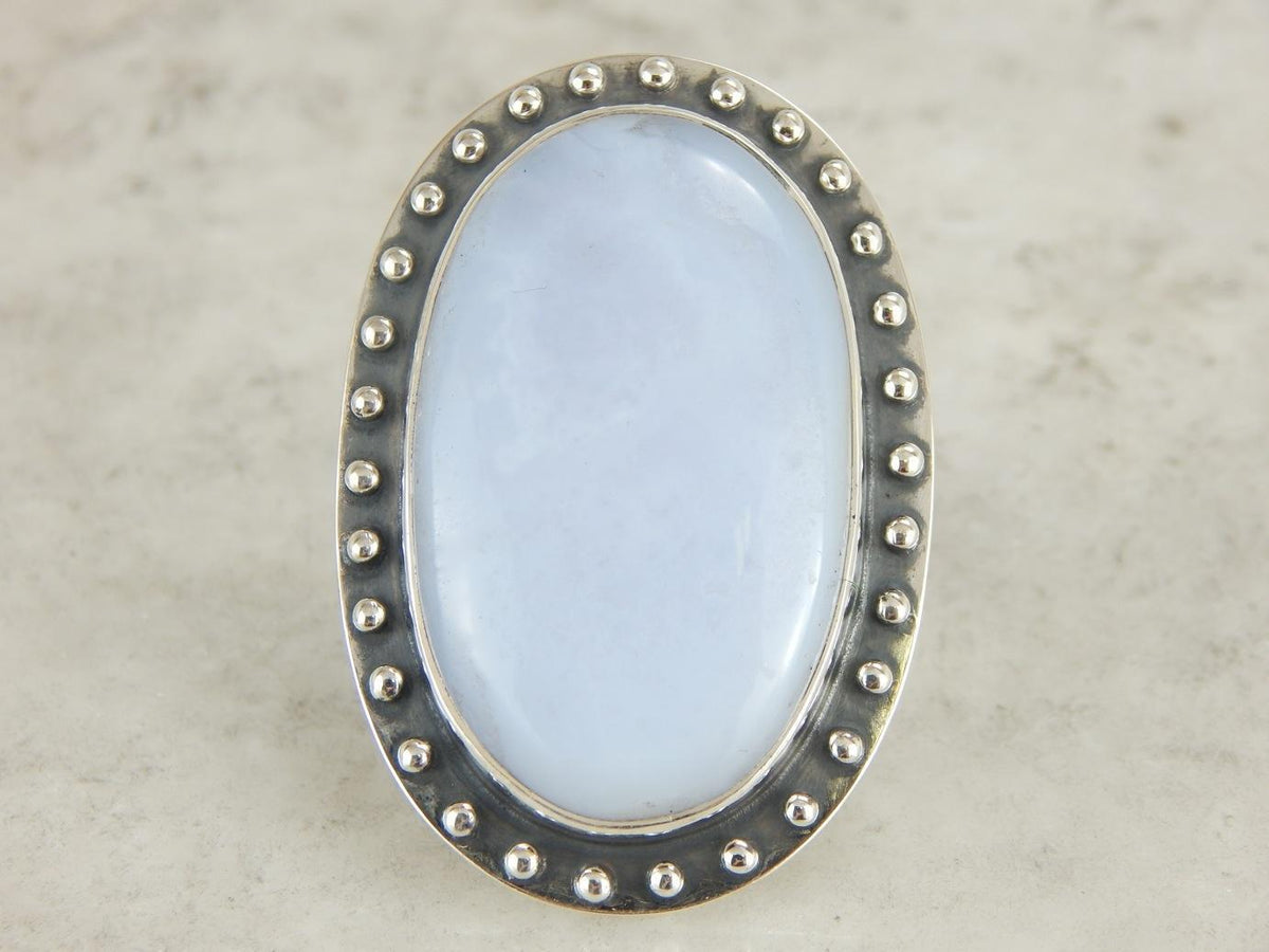 Fabulous Knuckle Duster Agate Cocktail Ring