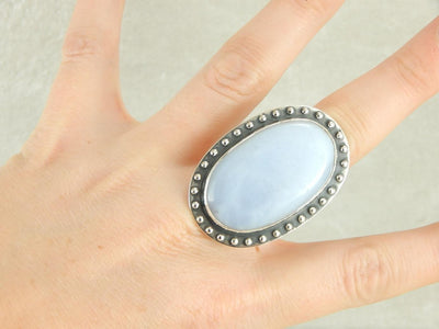 Fabulous Knuckle Duster Agate Cocktail Ring