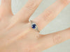 Gorgeous Sapphire, Art Deco Filigree Engagement Ring