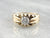Victorian Engagement Ring in Fine Yellow Gold with Diamond Center