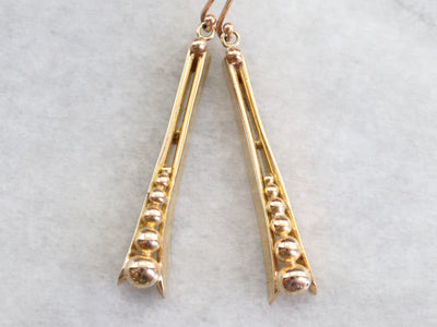 Modernist Gold Drop Earrings