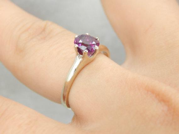 Pink Sapphire Solitaire Engagement Ring