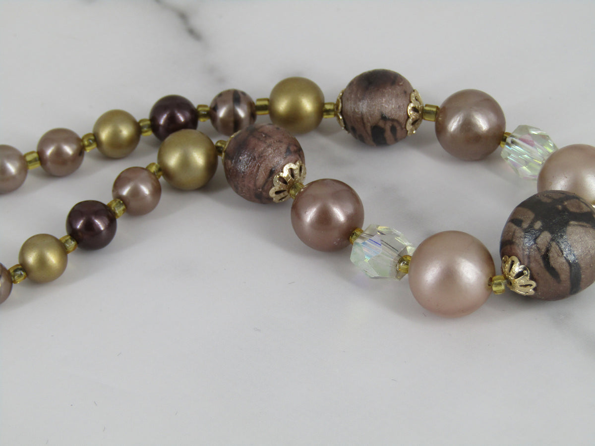 Vintage Necklace with Plastic Beads