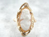 Rose Gold Art Nouveau and Fine Shell Cameo Ring