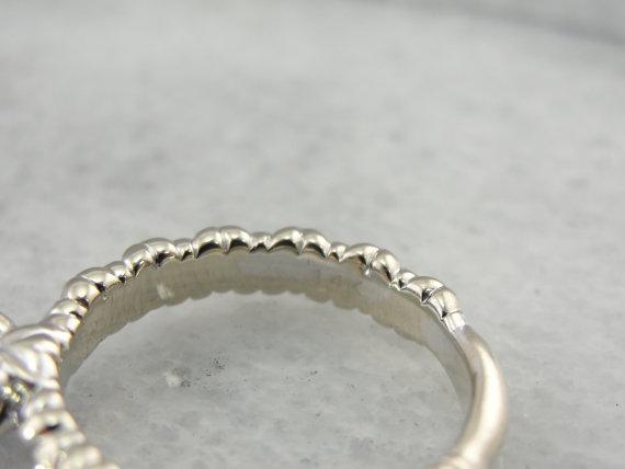 Pale Purple Ceylon Sapphire Geometric Solitaire Engagement Ring