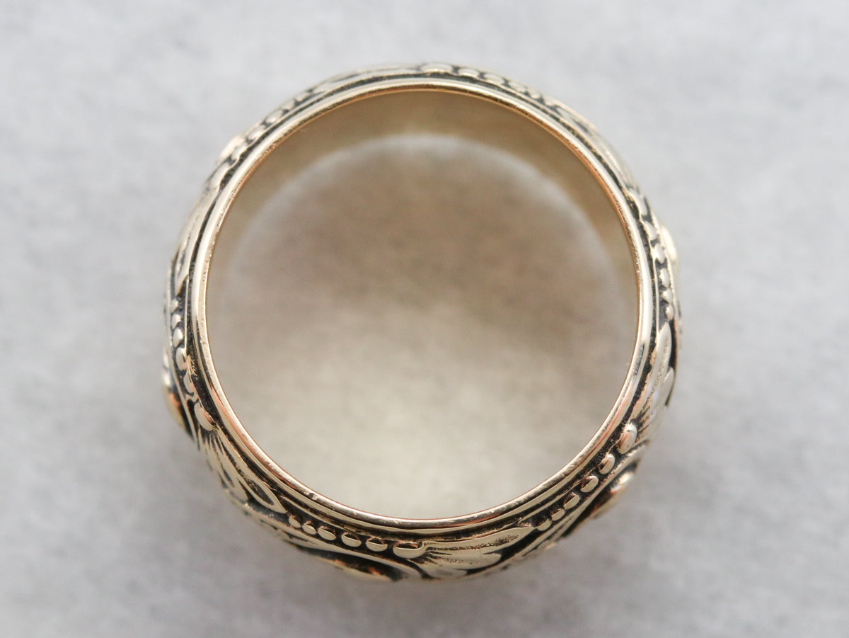 Ornate Art Carved Pattern Band