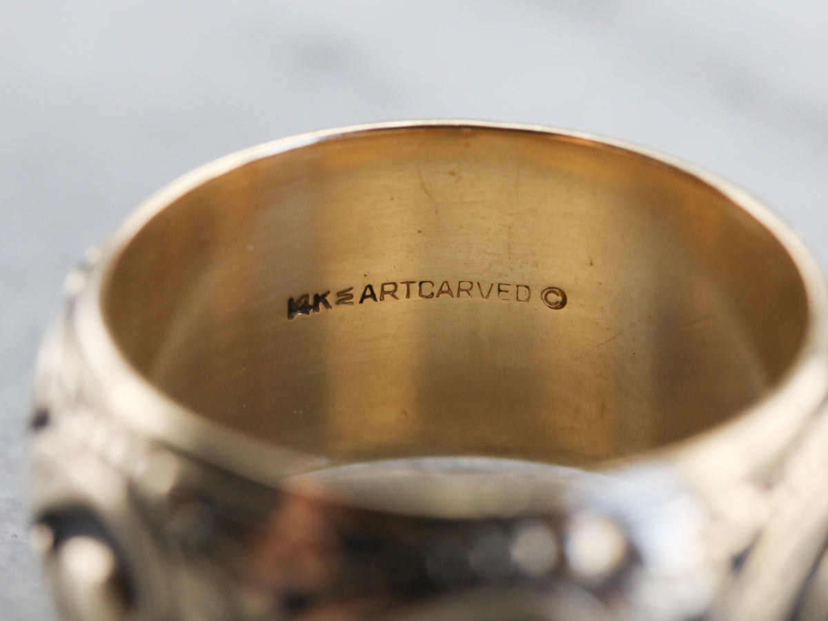 Ornate Art Carved Pattern Band