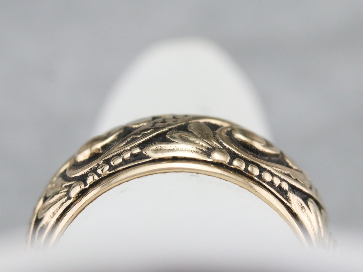 Ornate Art Carved Pattern Band