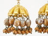 Handblown Glass Gold Chandelier Earrings