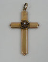Large Victorian Rose Gold Cross Pendant