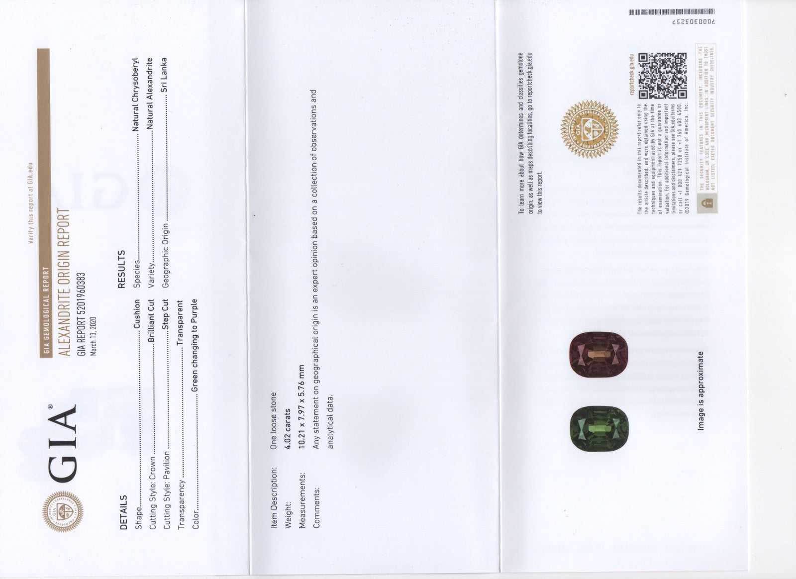 Rare Natural Alexandrite and Diamond Ring