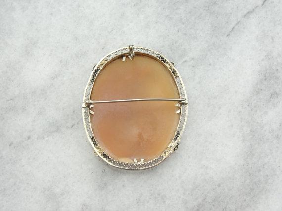 Landscape with Figure Cameo Brooch