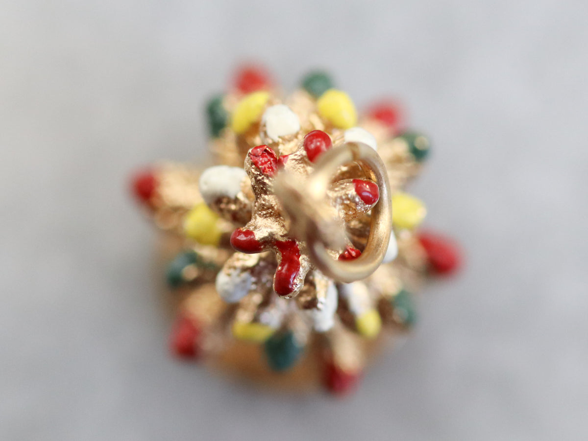 Vintage Enameled Christmas Tree Charm