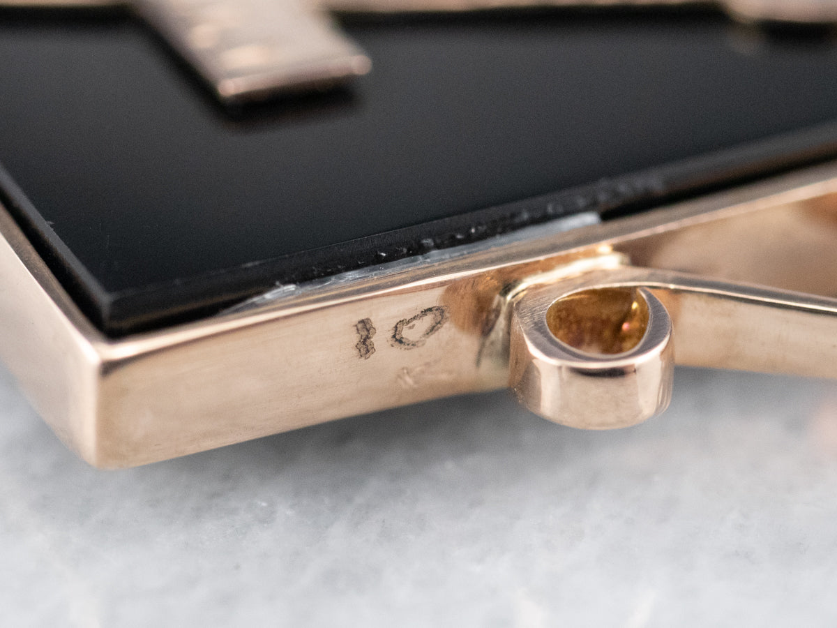 Antique Enamel and Gold Masonic Pendant