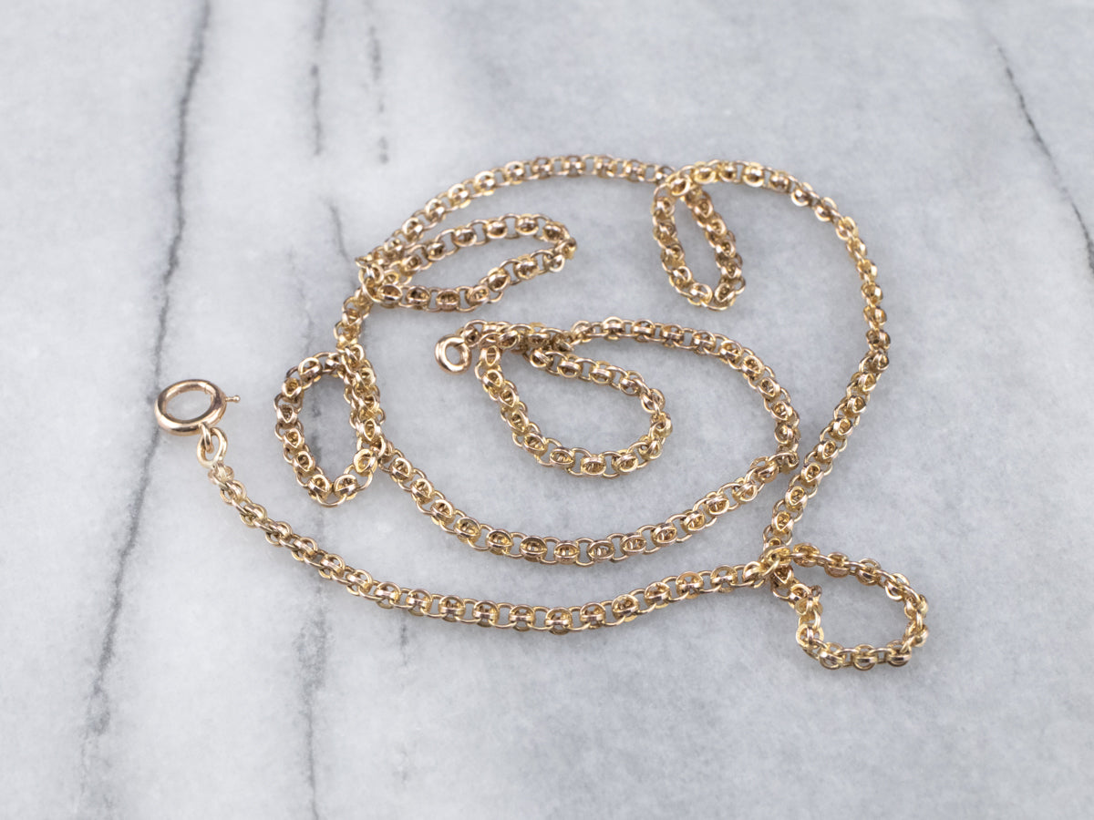 Collar de cadena Rolo de oro