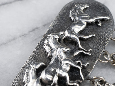 Sterling Silver Equestrian Brooch