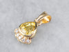 Yellow Sapphire 18K Gold Diamond Pendant