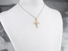 Two Tone Gold Filigree Crucifix Pendant