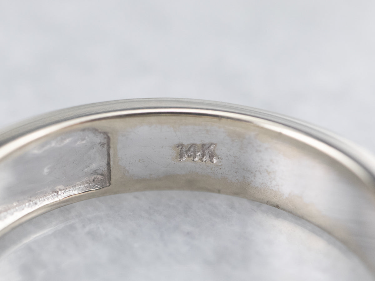 White Gold Princess Cut Diamond Band