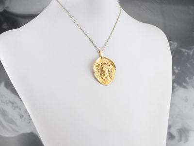 Shroud of Turin 18K Gold Pendant
