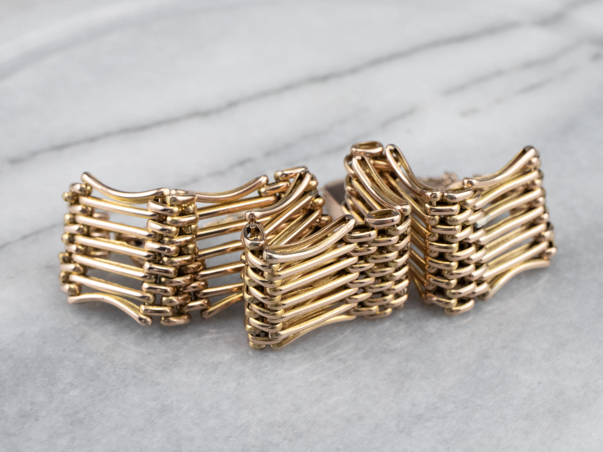 Vintage Gate Link Padlock Charm Bracelet