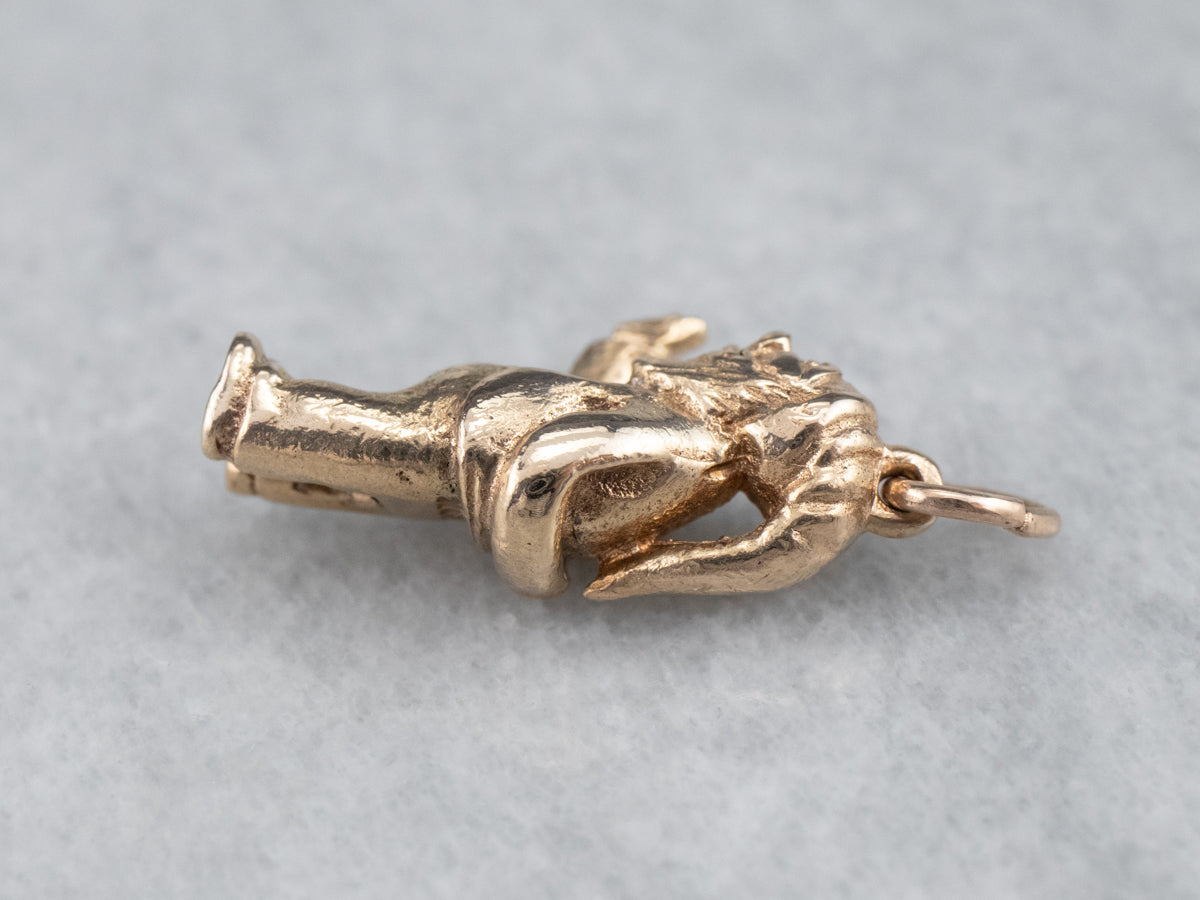 Vintage Gold Gnome Charm