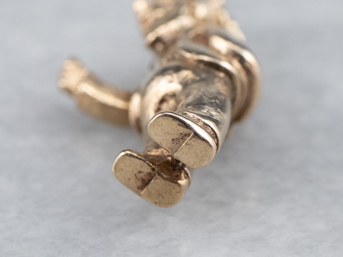 Vintage Gold Gnome Charm