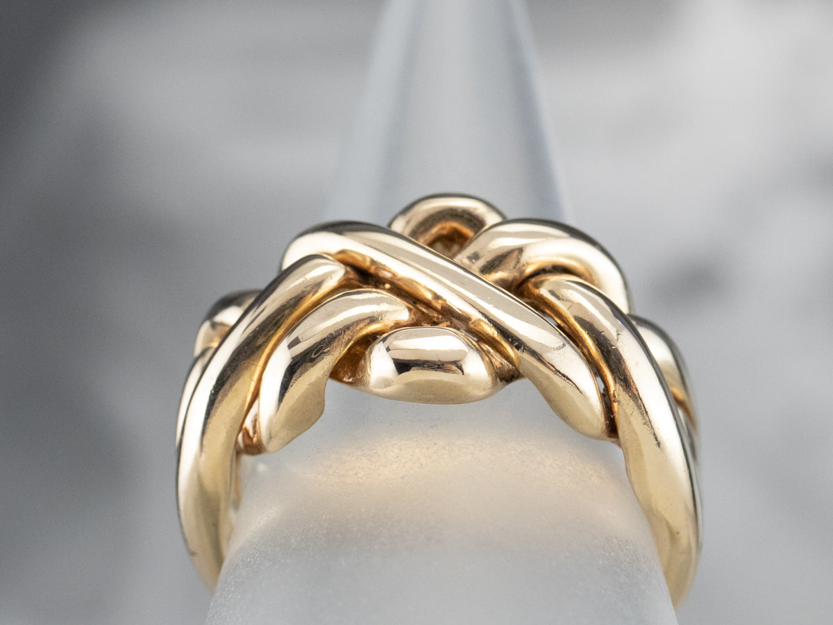 Unisex 14 Karat Gold Puzzle Ring