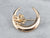 Art Nouveau Crescent Clover Moon Brooch