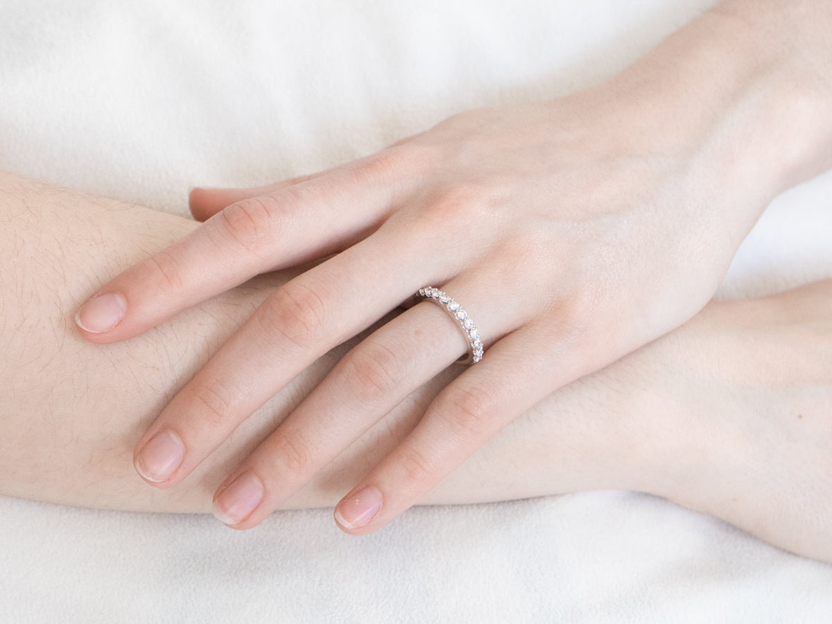 *RESERVED* Diamond White Gold Wedding Band