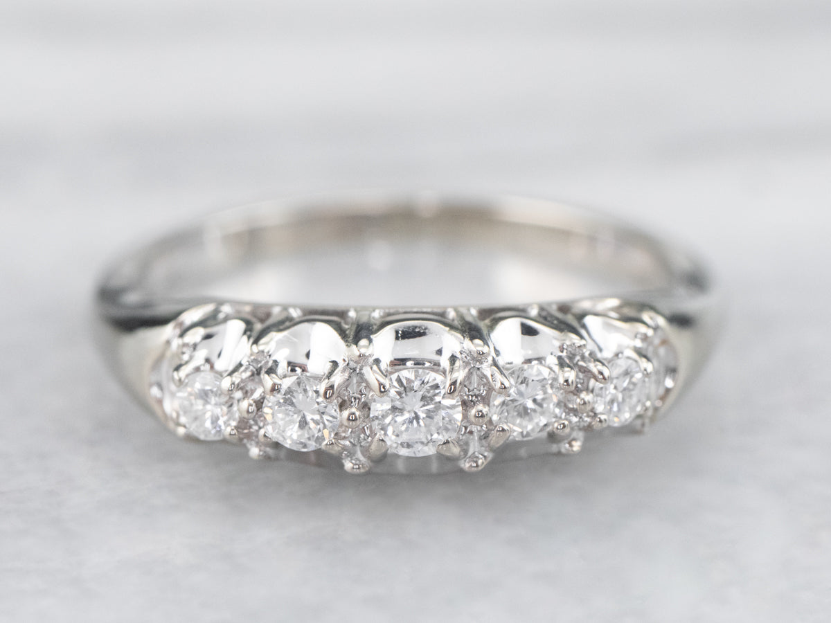 Diamond White Gold Wedding Band