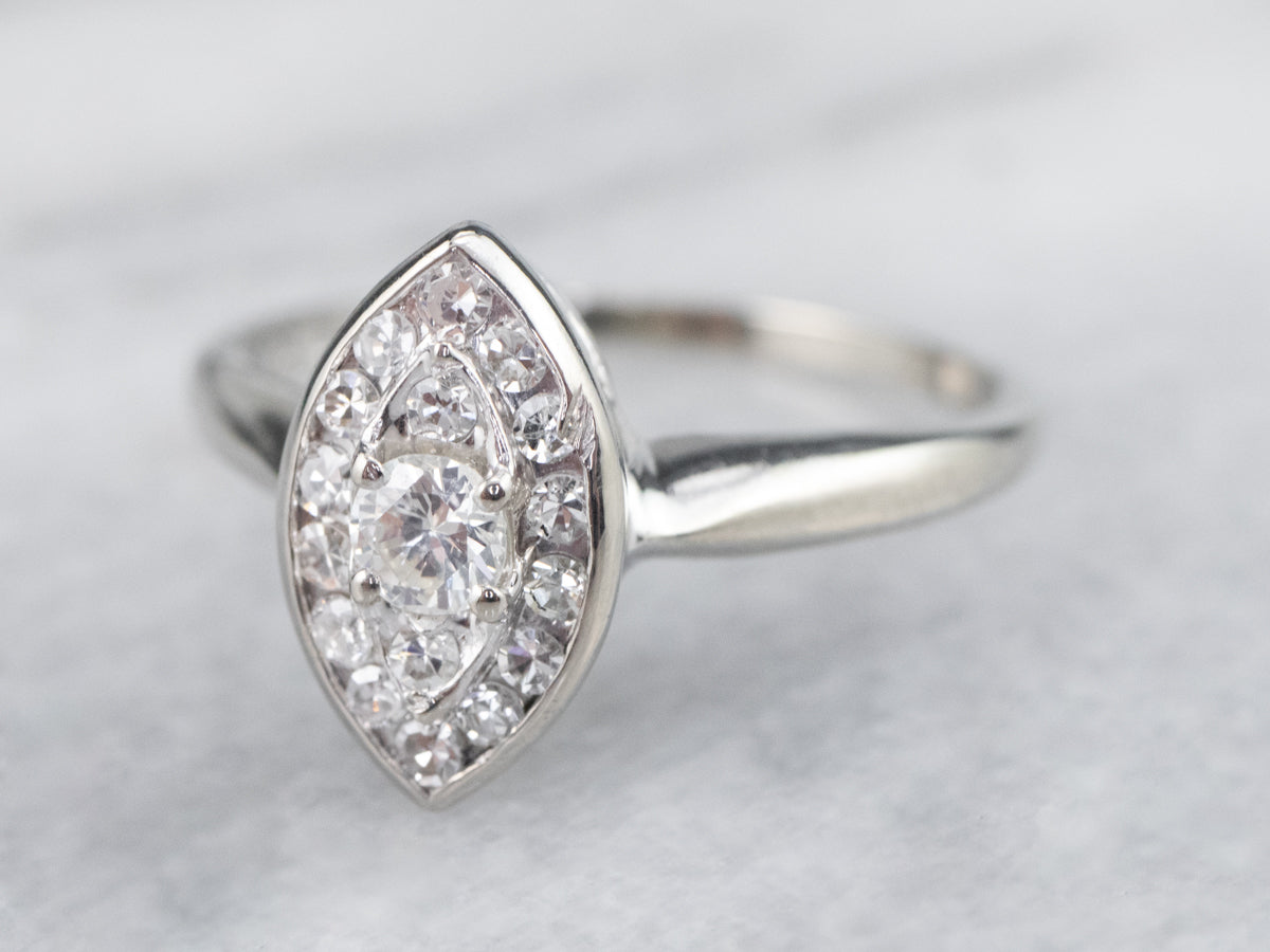 Marquise Diamond Cluster Ring