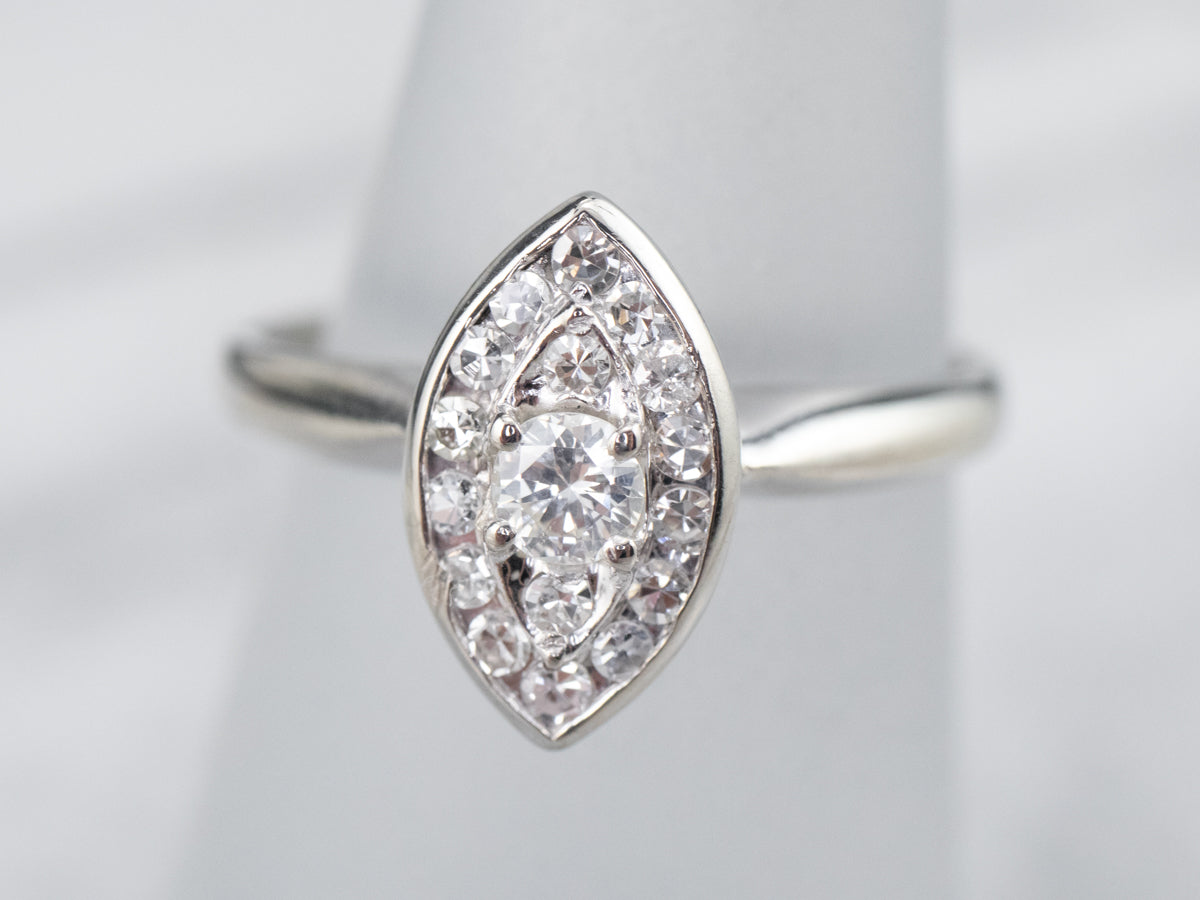 Marquise Diamond Cluster Ring