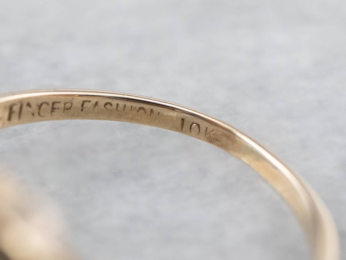 Retro Era Aquamarine Gold Ring