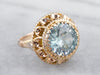 Large Blue Zircon Cocktail Ring