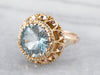 Large Blue Zircon Cocktail Ring