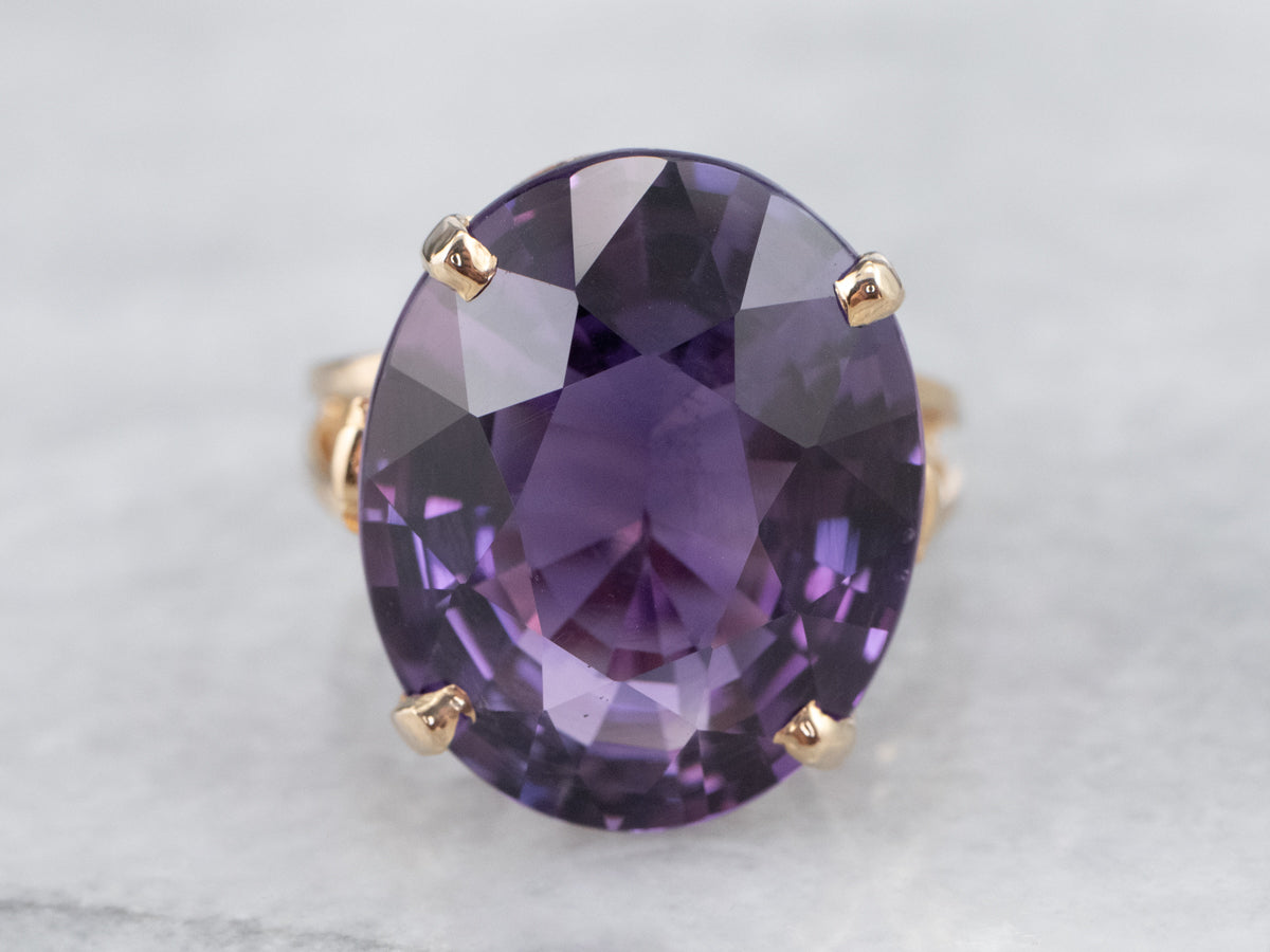 Gold Amethyst Cocktail Ring