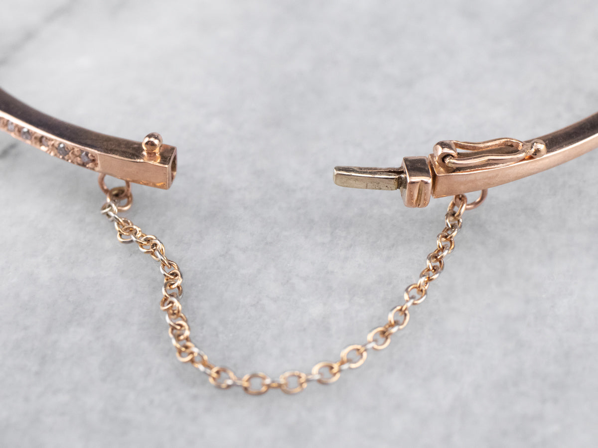 Rose Gold Diamond Bangle Bracelet